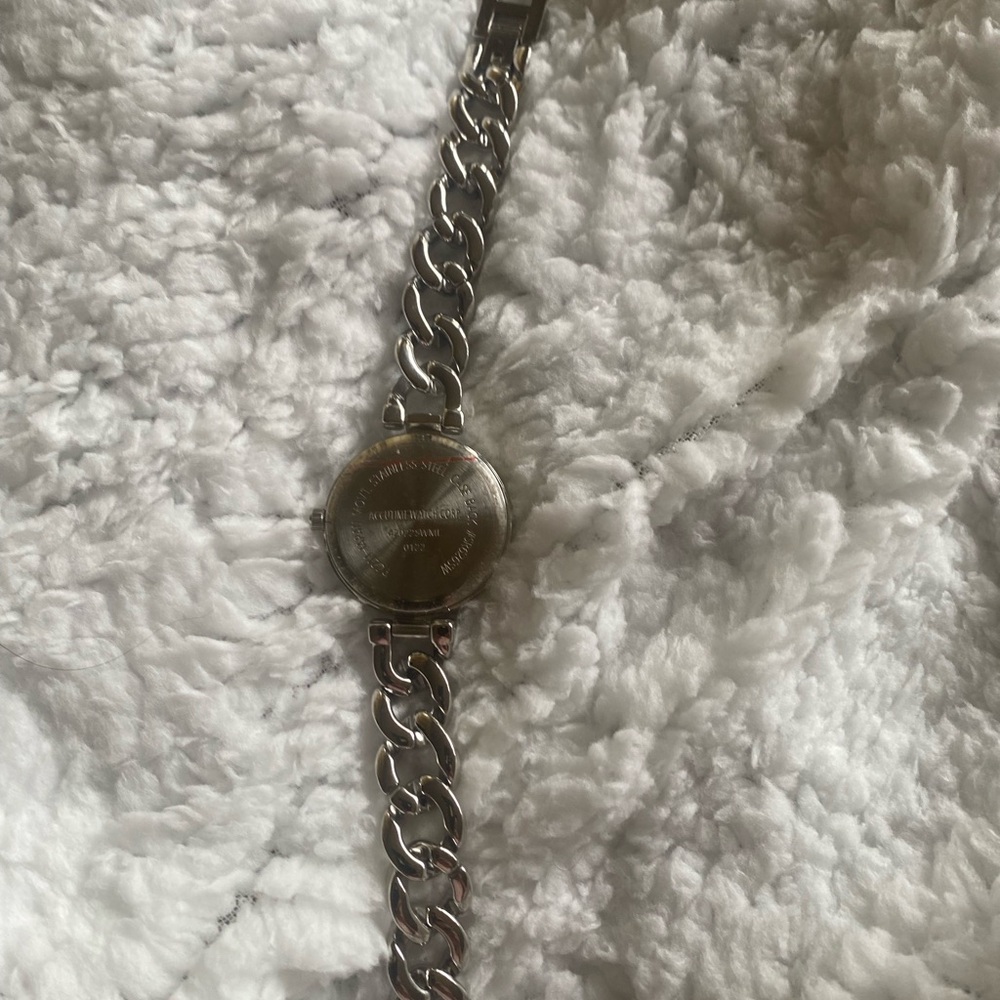 sterling silver woman’s watch brand new $125 bracelet look gemstone look